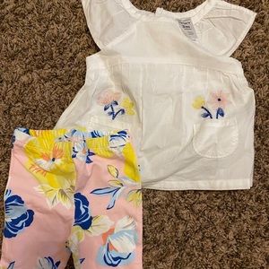 Carter’s spring floral shirt and pants